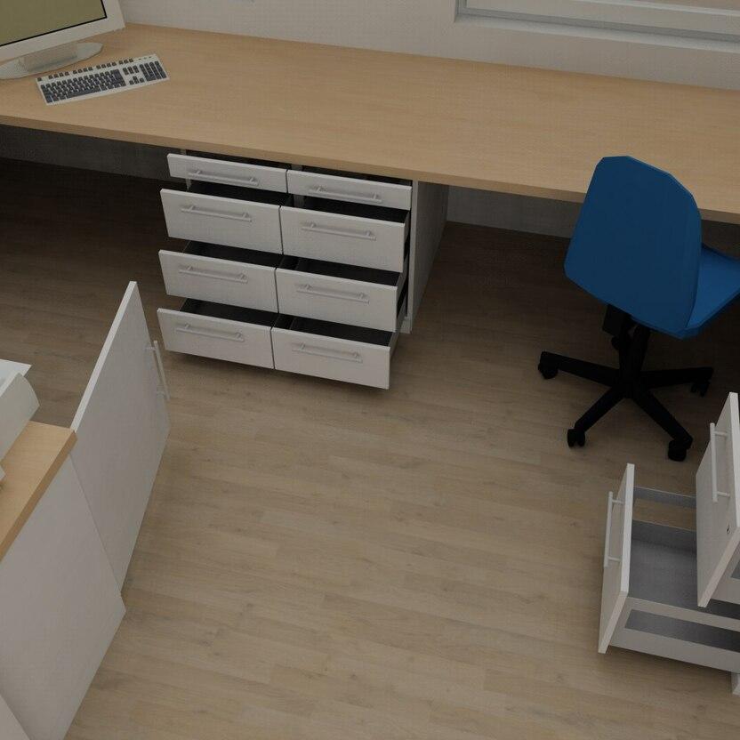 3D-Planung Schreibtisch