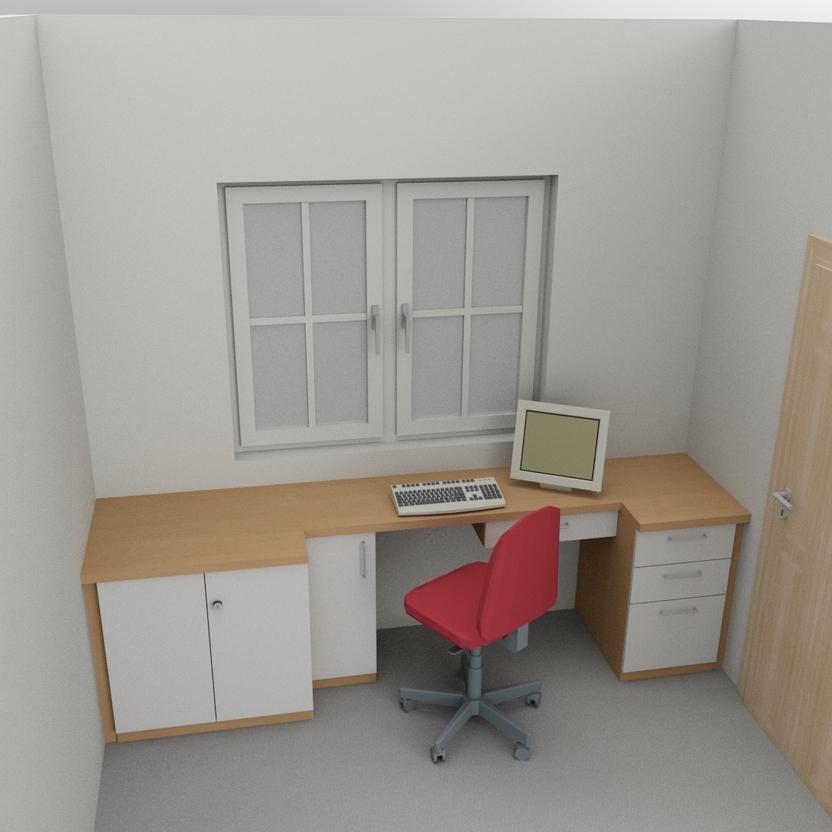 3D-Planung individueller Schreibtisch