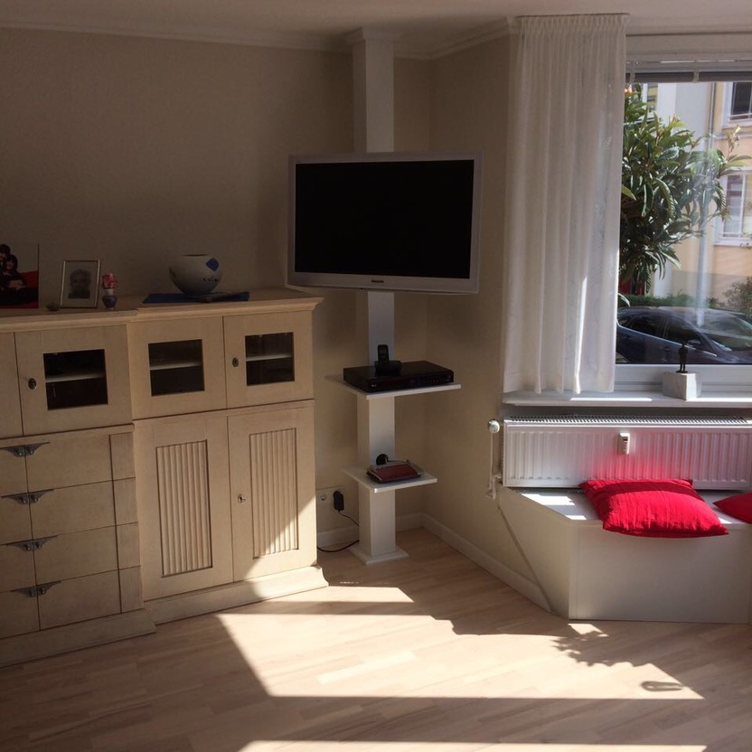 Individuelles Halte-Element für den TV im Wohnzimmer