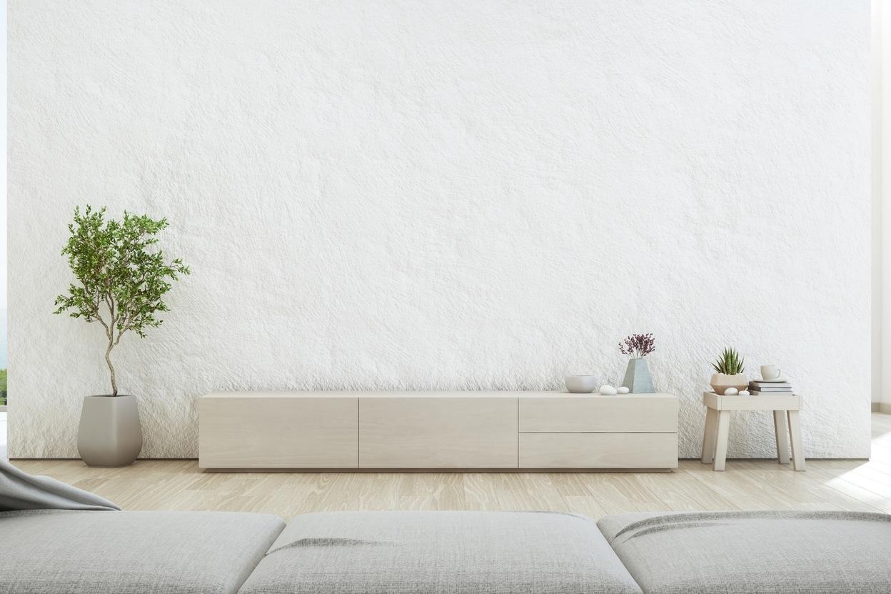 Sideboard für Ihr Wohnzimmer Beiges Sideboard im Wohnzimmer